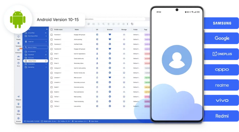 Get Unique Virtual Phones or Browser Profiles